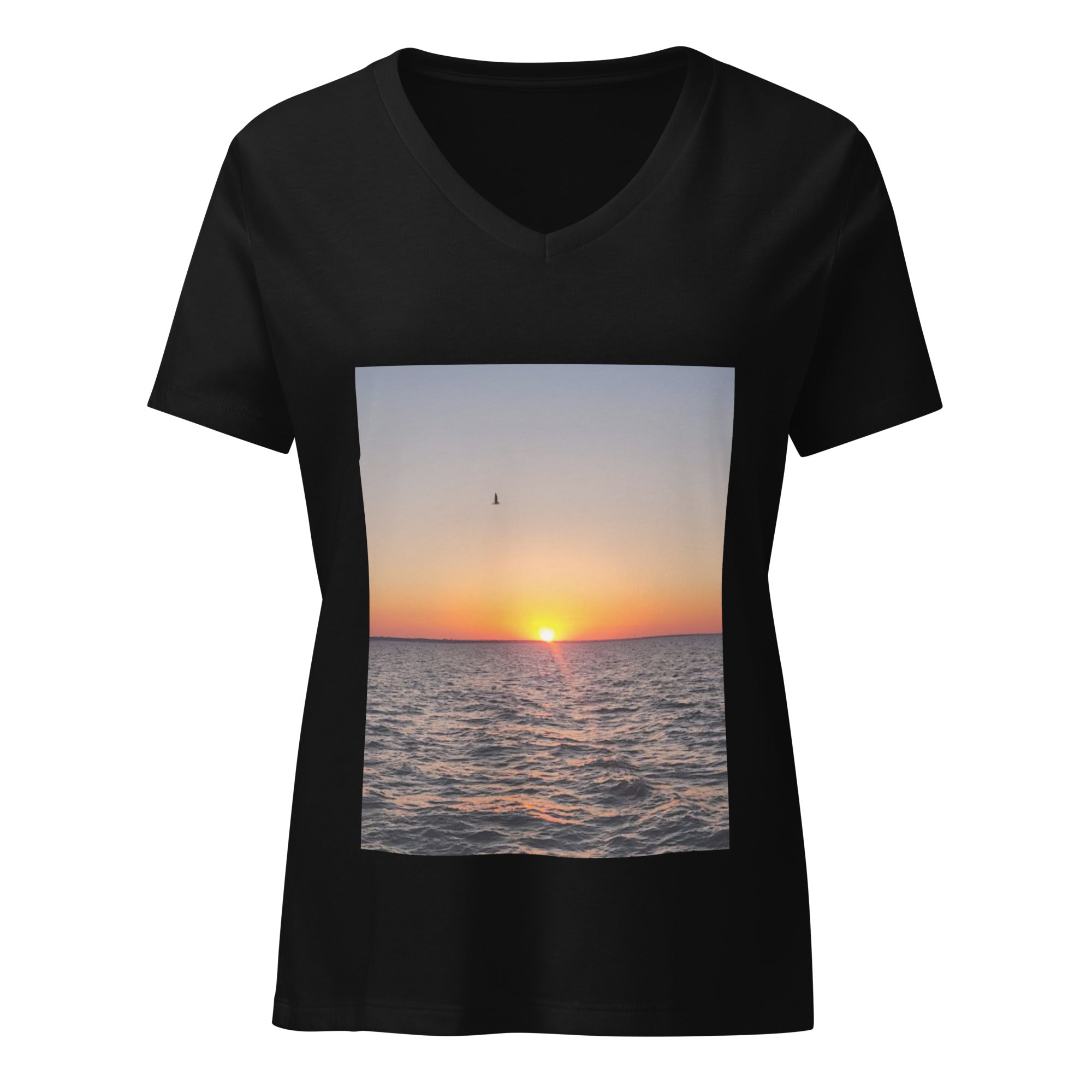 Women’s Relaxed V - Neck T-Shirt – Premium Everyday Tee, Ultra - Soft Cotton Blend, Flattering Feminine Fit, Casual Streetwear Style, and Sustainable - Soul Vibe Merch